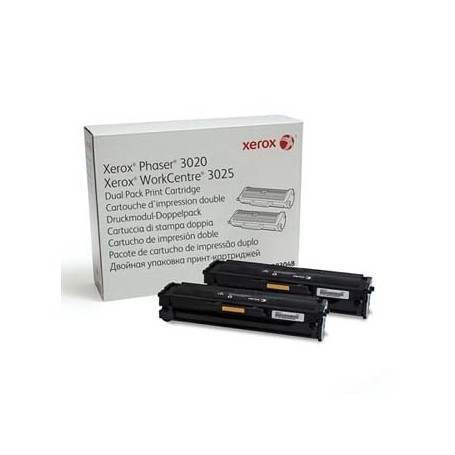Xerox originální toner 106R03048, black, Xerox Phaser 3020B, dual pack