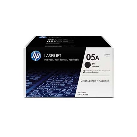 HP originální toner CE505D, black, 2x2300str., HP 05A, HP LaserJet P2035, 2055, 2ks