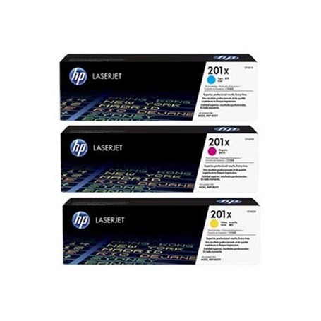 HP originální toner CF253XM, CMY, 6900 (3x2300)str., HP 201X, HP Color LaserJet MFP M277, Pro M252, M274, CMY, 3ks