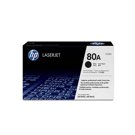 HP originální toner CF280A, black, 2700str., HP 80A, HP LaserJet Pro 400 M425, LJ Pro 400 M401, 850g