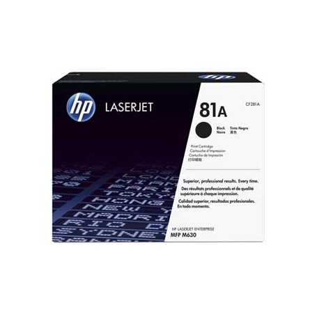 HP originální toner CF281A, black, 10500str., HP 81A, HP LaserJet Enterprise Flow M630z, M606, M604, M605