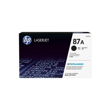 HP originální toner CF287A, black, 9000str., HP 87A, HP LJ Enterprise M506, HP LJ Pro MFP M527, M501n, 930g