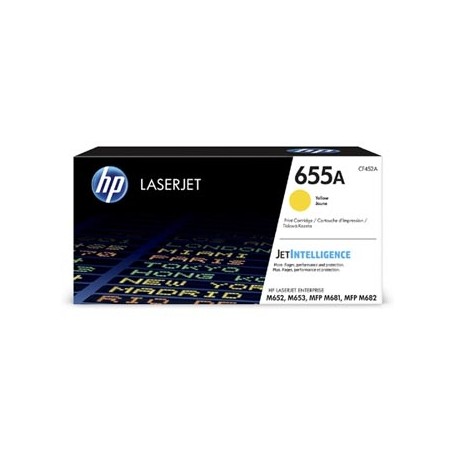 HP originální toner CF452A, yellow, 10500str., HP 655A, HP Color LaserJet Enterprise M652dn,M652n,M653dh,M653