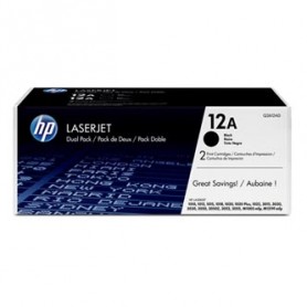 HP originální toner Q2612AD, black, 4000 (2x2000)str., HP 12A, HP LaserJet 1010, 1012, 1015, 1020, 1022, 3015, 3020, Dual pack, 