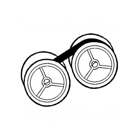 Páska pro psací stroj pro Triumpf Adler 1210, GR. 51U, červeno-černá, textilní, 13/6, N