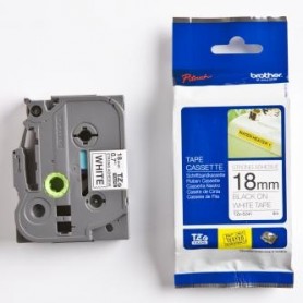 Brother originální páska do tiskárny štítků, Brother, TZE-S241, černý tisk/bílý podklad, laminovaná, 8m, 18mm, extrémně adhezivn