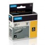 Dymo originální páska do tiskárny štítků, Dymo, 18053, S0718280, černý tisk/bílý podklad, 1,5m, 9mm, RHINO plochá smršťovací buž