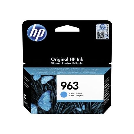 HP originální ink 3JA23AE, HP 963, cyan, 700str., 10.77ml, HP Officejet Pro 9010, 9012, 9014, 9015, 9016, 9019/P
