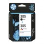 HP originální ink 6ZD17AE 301, HP 305, blistr, HP 2-pack DeskJet 2300, DeskJet 2710, DeskJet 2720, DeskJet