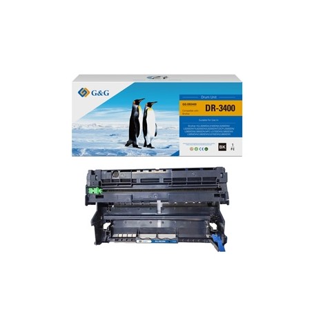 G&G kompatibilní válec s DR3400, black, 30000str., pro Brother HL-L6400DW