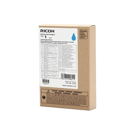 Ricoh originální ink (DTG) typ 100, cyan, 150str., 35ml, 257064, Ricoh Ri 100 DTG