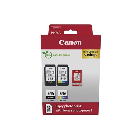 Canon originální ink PG-545/CL-546, 8287B008, black/color, 2x180str., 1x8, 1x9ml, 2-pack