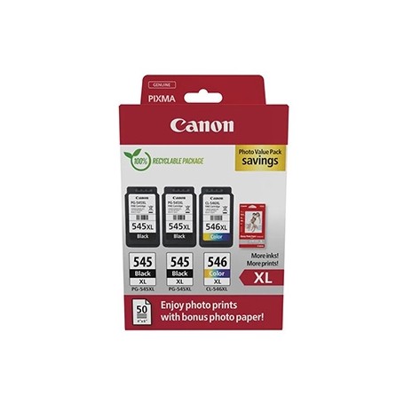 Canon originální ink PG-545XL/CL-546XL, 8286B013, black/color, Multi-pack
