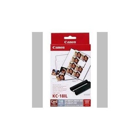 Etikety Canon Selphy CP XXX, bílá, 18, ks KC18IL, pro termosublimační tiskárny, 22x17,3mm, balení včetně inkoustového filmu