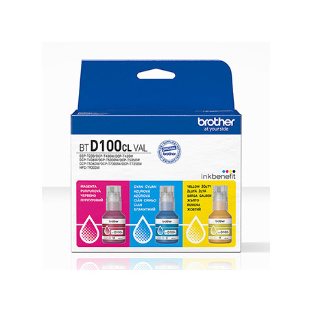 Brother originální ink BTD100CLVAL, CMY, 3x5000str.