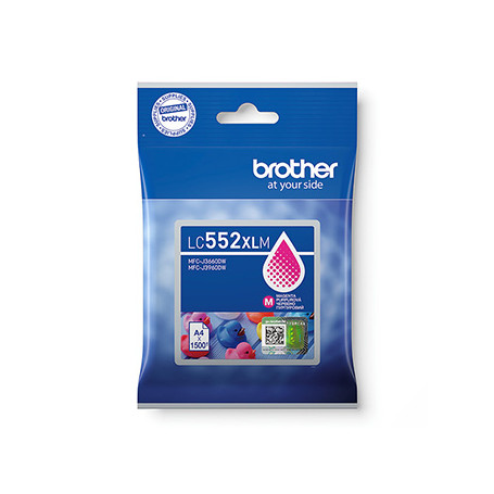 Brother originální ink LC552XLM, magenta, 1500str.
