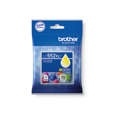 Brother originální ink LC552XLY, yellow, 1500str.