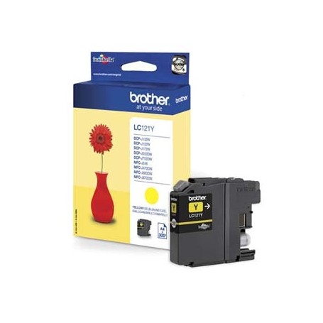 Brother originální ink LC-121Y, yellow, 300str., Brother DCP-J552DW, MFC-J470DW