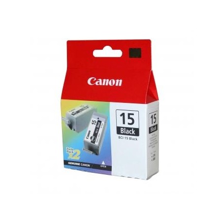 Canon originální ink BCI15B, black, 390str., 8190A002, 2ks, Canon i70