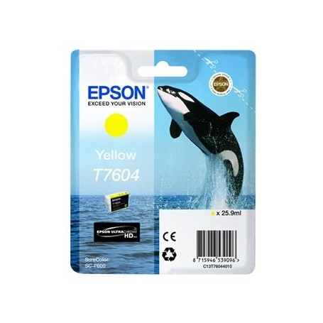 Epson originální ink C13T76044010, T7604, yellow, 25,9ml, 1ks, Epson SureColor SC-P600