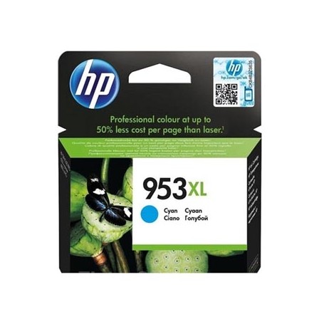 HP originální ink F6U16AE, HP 953XL, cyan, 1600str., 20ml, high capacity, HP OfficeJet Pro 8218,8710,8720,8730,8740