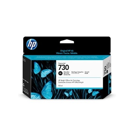 HP originální ink P2V67A, HP 730, photo black, 130ml, HP