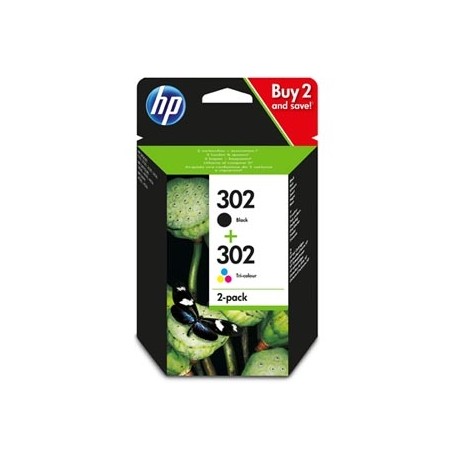 HP originální ink X4D37AE, HP 302, black/tri-colour, 190 black, 165 tri-colourstr., HP HP Deskjet 1110/2130/3630, HP Envy 4520