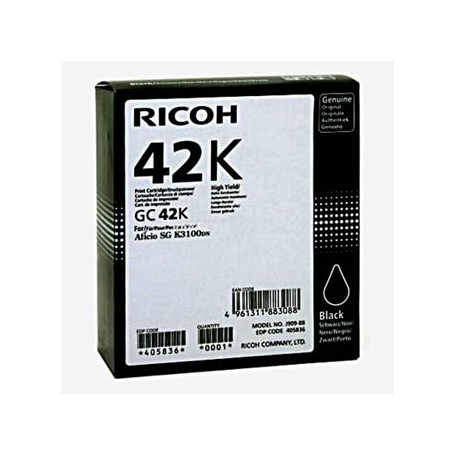 Ricoh originální gelová náplň 405836, black, 10000str., GC 42K, Ricoh SG K3100DN, Aficio SG K3100DN