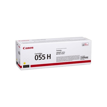Canon originální toner 055YH, yellow, 5900str., 3017C002, high capacity, Canon MF742Cdw, MF744Cdw, MF746Cx, LBP663Cdw, LBP664Cx